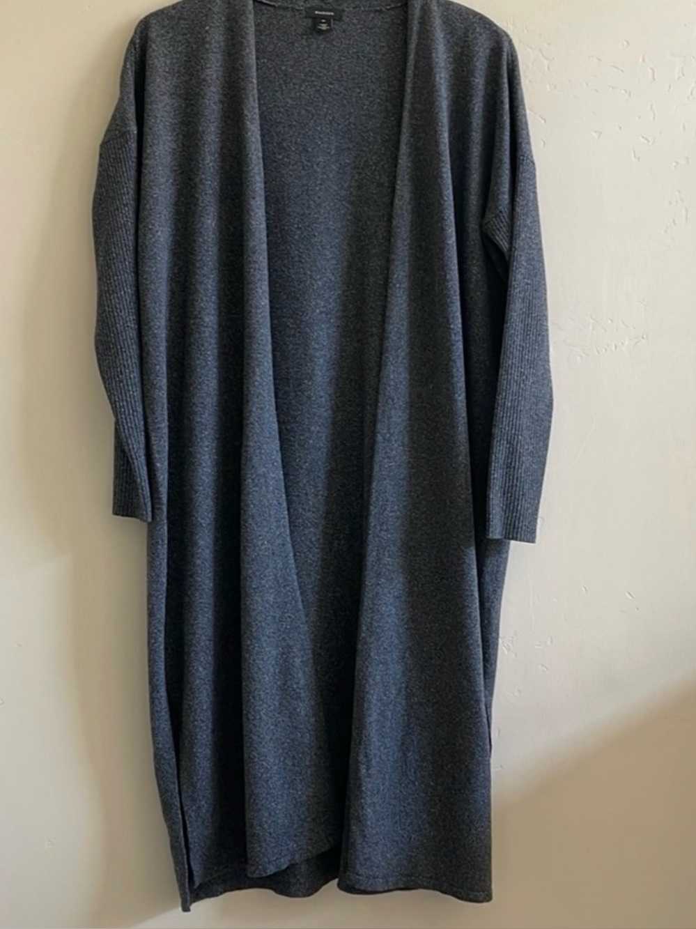 Halogen Open Front Midi Cardigan Heather Gray s M